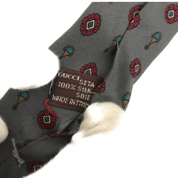 Authentic GUCCI Silk 100% Tie MultiColor - Picture 7 of 9